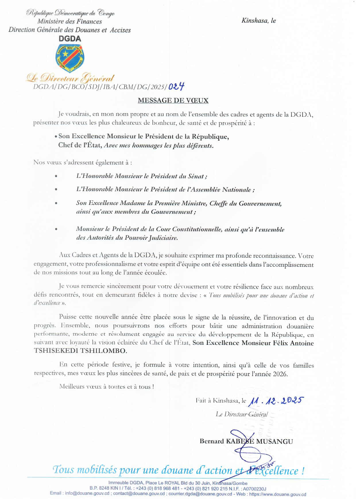voeux dgda